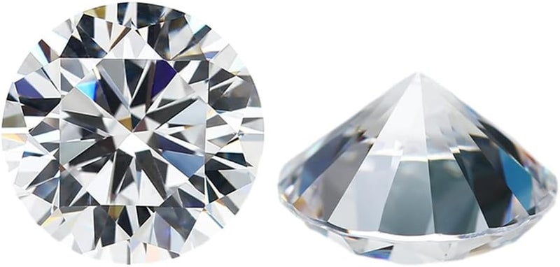 gepas WUZHOUGEMS 0.8-10mm White AAAAA Round Machine Cut Loose Cubic Zirconia Stone Clear CZ Synthetic Gemstone For Jewelry Making - Image 1